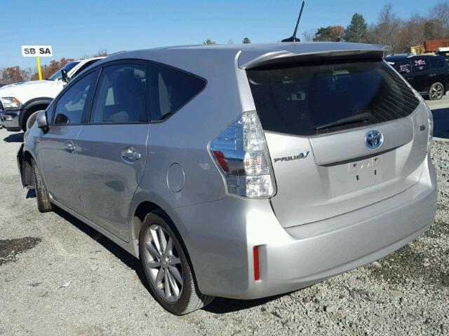 JTDZN3EU0C3062247 - 2012 TOYOTA PRIUS V SILVER photo 3