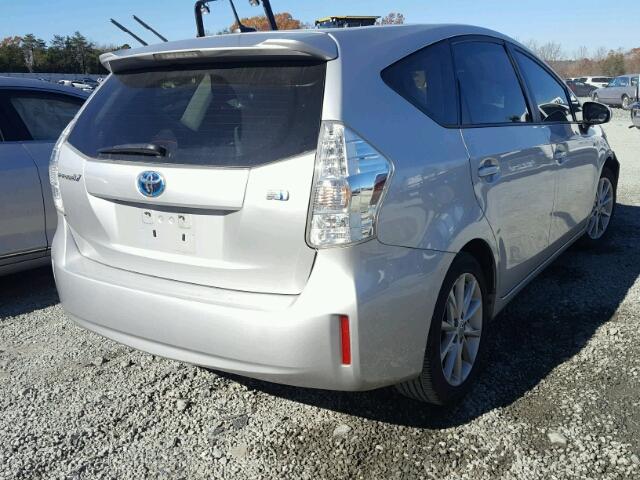 JTDZN3EU0C3062247 - 2012 TOYOTA PRIUS V SILVER photo 4