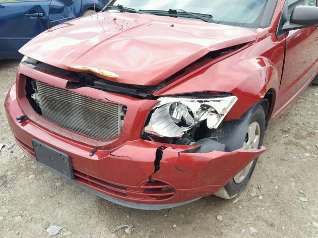 1B3HB28B87D152501 - 2007 DODGE CALIBER MAROON photo 9