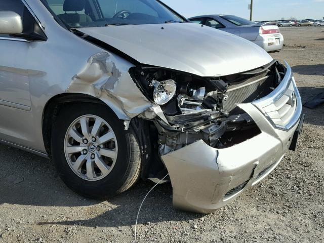 5FNRL38408B416196 - 2008 HONDA ODYSSEY EX SILVER photo 9