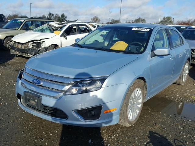 3FADP0L30BR310175 - 2011 FORD FUSION HYB BLUE photo 2