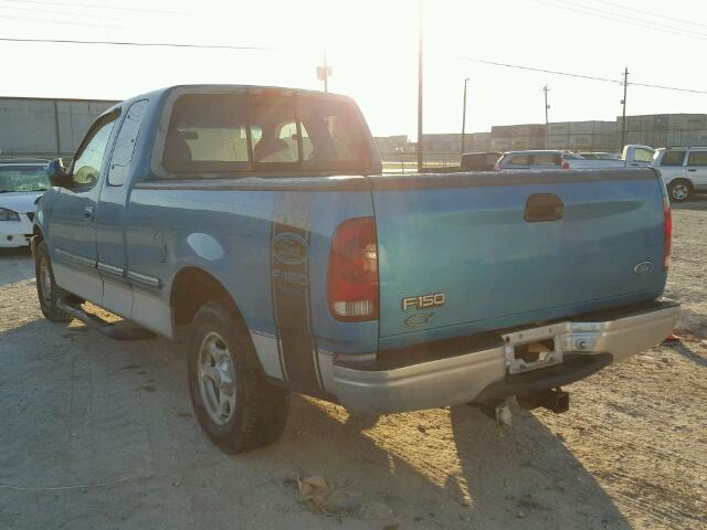 1FTEX17L3VND25808 - 1997 FORD F150 TEAL photo 3