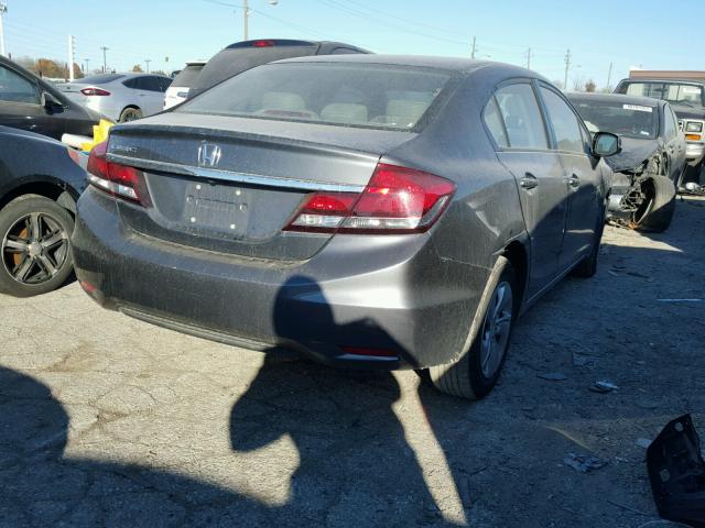 19XFB2F58DE020089 - 2013 HONDA CIVIC LX GRAY photo 4