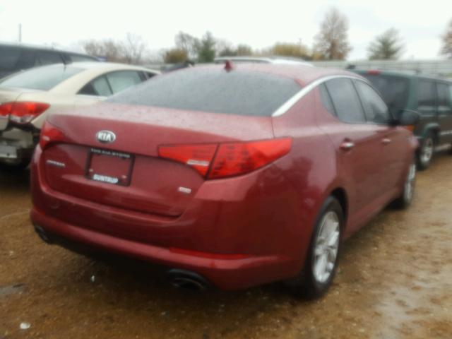 5XXGM4A73DG156754 - 2013 KIA OPTIMA LX RED photo 4