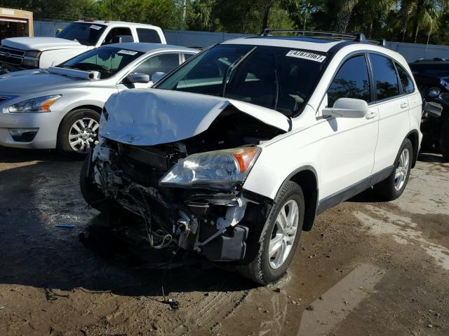 5J6RE3H79BL026703 - 2011 HONDA CR-V EXL WHITE photo 2