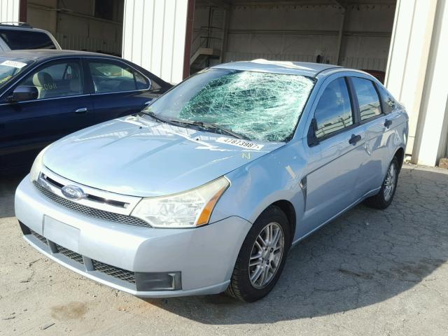 1FAHP35N78W169306 - 2008 FORD FOCUS SE BLUE photo 2