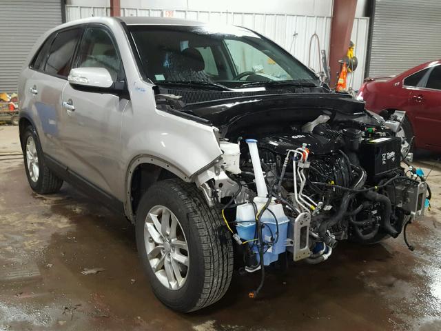 5XYKT3A67EG471021 - 2014 KIA SORENTO LX SILVER photo 1