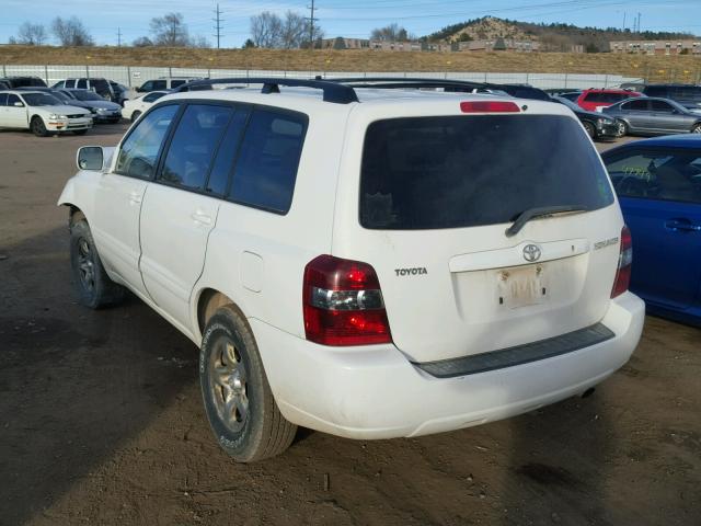 JTEDD21A140088759 - 2004 TOYOTA HIGHLANDER WHITE photo 3