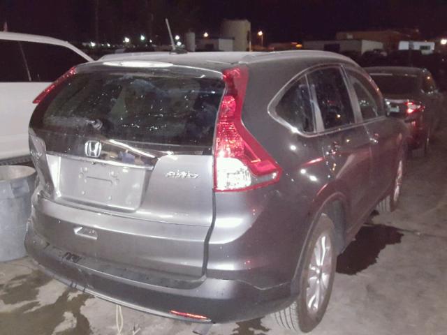 5J6RM4H74EL057158 - 2014 HONDA CR-V EXL GRAY photo 4