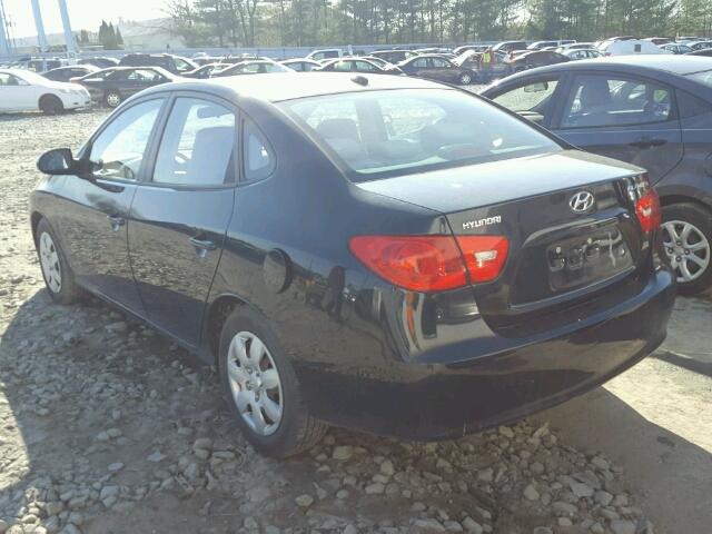 KMHDU46D58U461945 - 2008 HYUNDAI ELANTRA GL BLACK photo 3