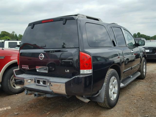 5N1AA08B54N742888 - 2004 NISSAN ARMADA SE BLACK photo 4