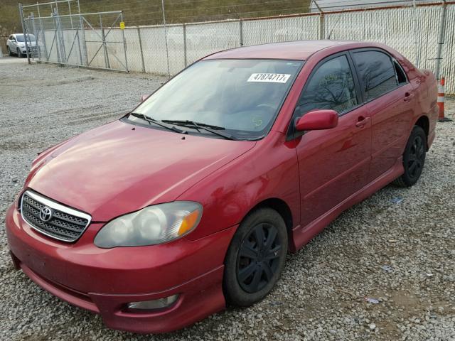 1NXBR32E97Z768597 - 2007 TOYOTA COROLLA CE RED photo 2