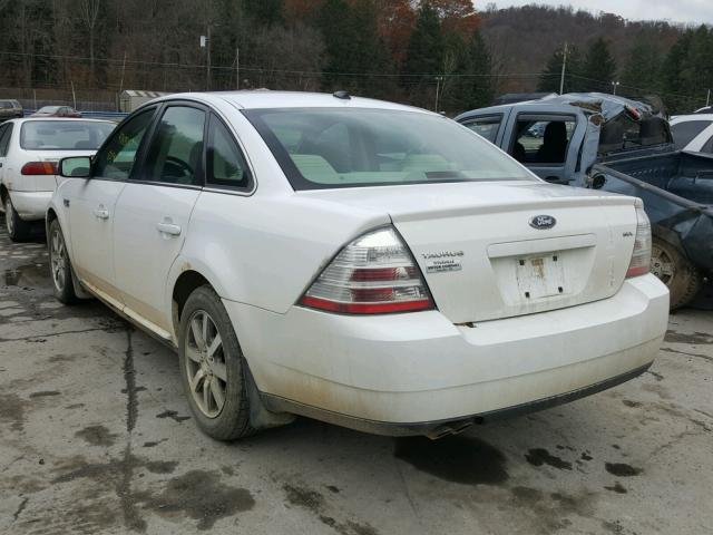 1FAHP24W98G131610 - 2008 FORD TAURUS SEL WHITE photo 3