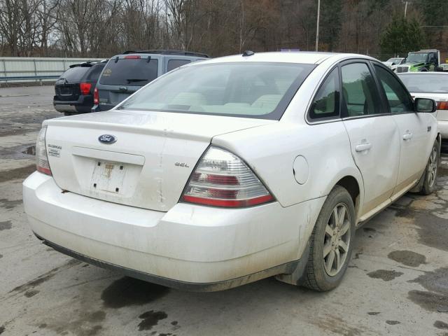 1FAHP24W98G131610 - 2008 FORD TAURUS SEL WHITE photo 4