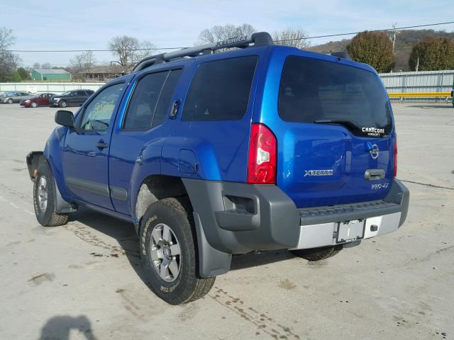 5N1AN0NW4DN824798 - 2013 NISSAN XTERRA X BLUE photo 3