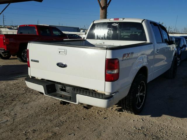 1FTRW12W67KD27305 - 2007 FORD F150 SUPER WHITE photo 4