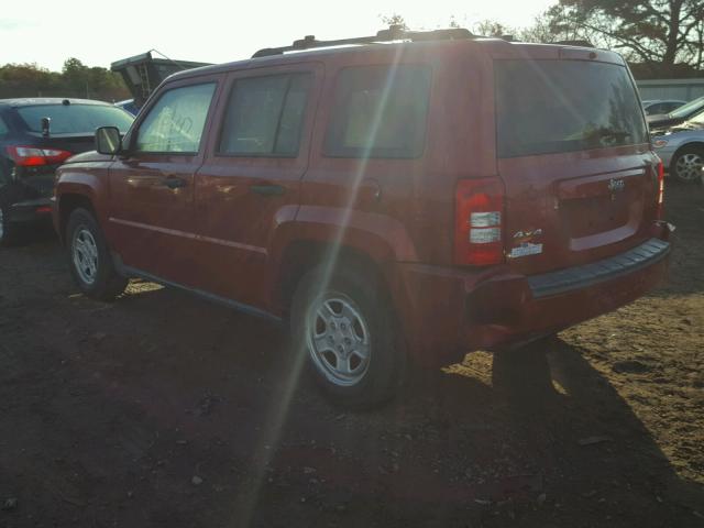 1J8FF28WX8D513864 - 2008 JEEP PATRIOT SP MAROON photo 3