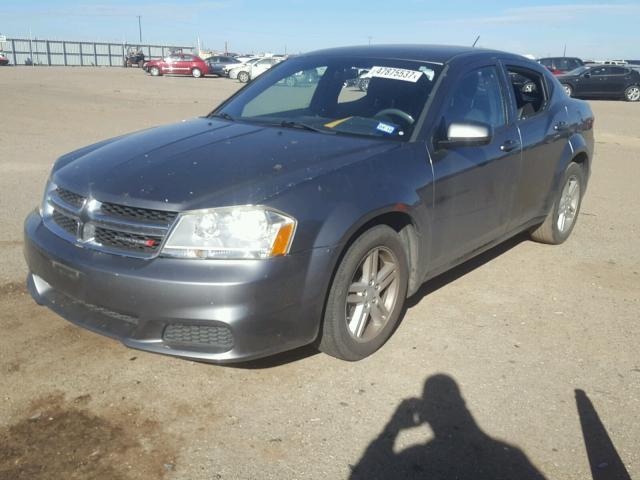 1C3CDZCB2CN237099 - 2012 DODGE AVENGER SX GRAY photo 2