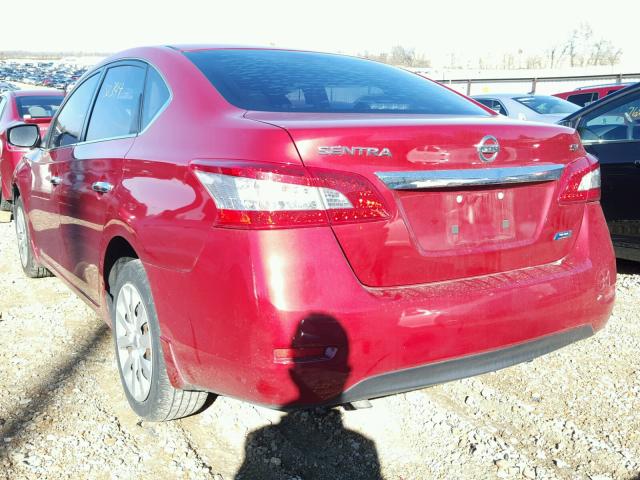 3N1AB7AP5DL730033 - 2013 NISSAN SENTRA S RED photo 3