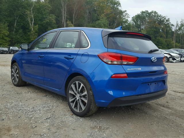 KMHH35LEXJU032121 - 2018 HYUNDAI ELANTRA GT BLUE photo 3