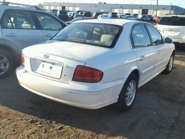 KMHWF25SX4A920499 - 2004 HYUNDAI SONATA GL WHITE photo 4