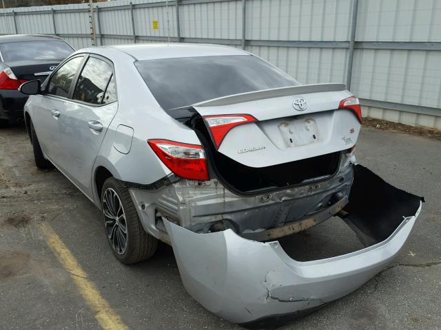 2T1BURHE5EC160454 - 2014 TOYOTA COROLLA L SILVER photo 3