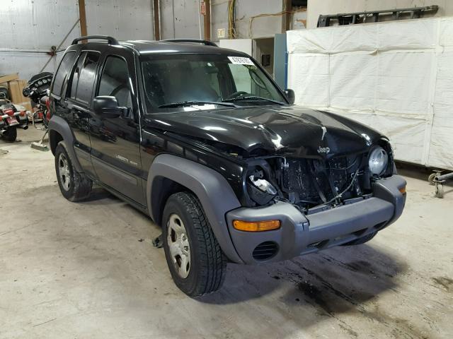 1J4GL48K13W732040 - 2003 JEEP LIBERTY SP BLACK photo 1