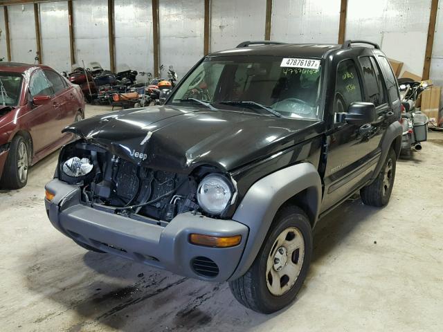 1J4GL48K13W732040 - 2003 JEEP LIBERTY SP BLACK photo 2