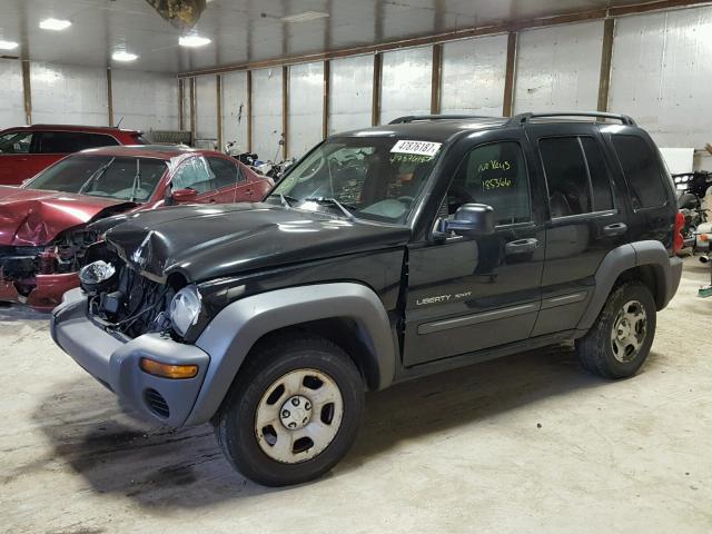 1J4GL48K13W732040 - 2003 JEEP LIBERTY SP BLACK photo 8