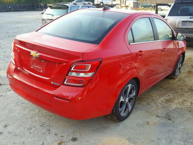 1G1JF5SB9H4111643 - 2017 CHEVROLET SONIC PREM RED photo 4