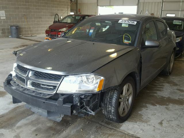 1C3CDZCB9CN157184 - 2012 DODGE AVENGER SX GRAY photo 2