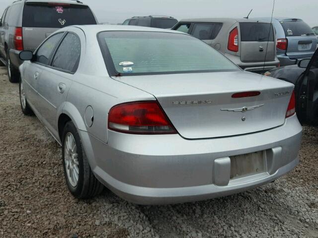 1C3EL56R04N319590 - 2004 CHRYSLER SEBRING LX SILVER photo 3