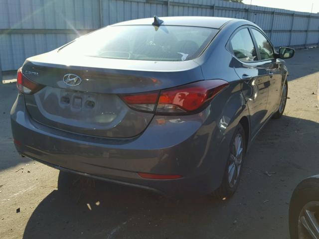 5NPDH4AE8EH489494 - 2014 HYUNDAI ELANTRA SE SILVER photo 4