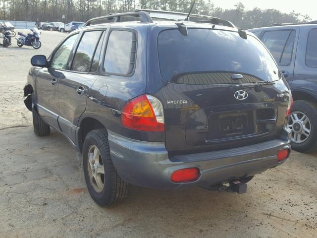 KM8SC13D14U737724 - 2004 HYUNDAI SANTA FE G BLUE photo 3