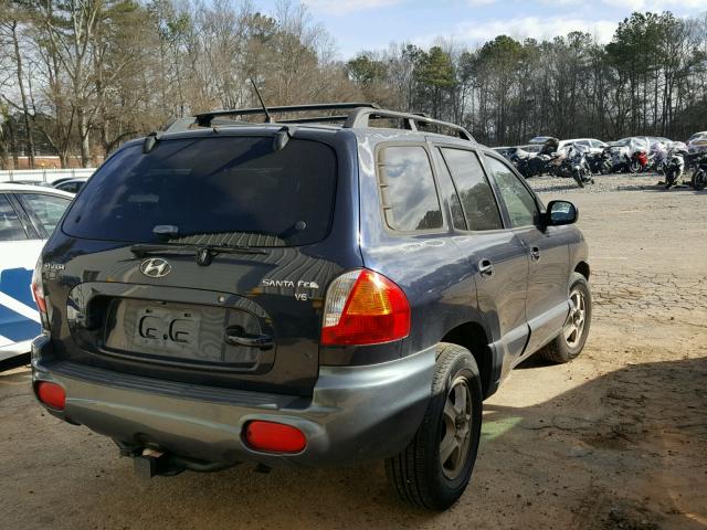 KM8SC13D14U737724 - 2004 HYUNDAI SANTA FE G BLUE photo 4