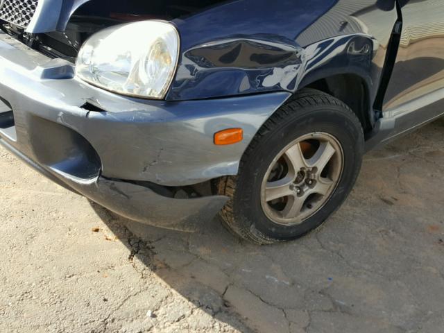 KM8SC13D14U737724 - 2004 HYUNDAI SANTA FE G BLUE photo 9