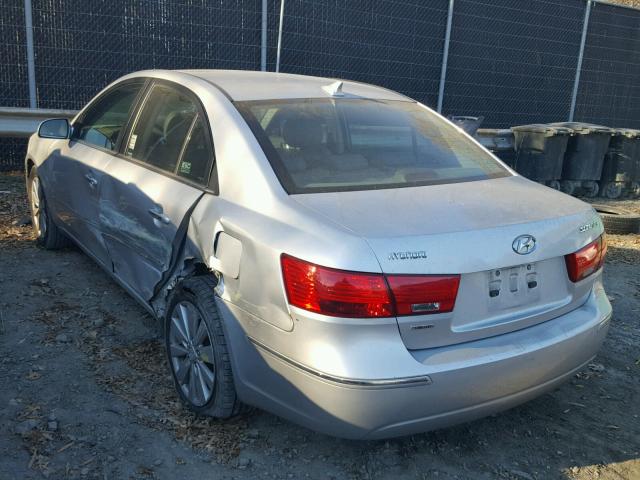 5NPEU46C59H535988 - 2009 HYUNDAI SONATA SE SILVER photo 3