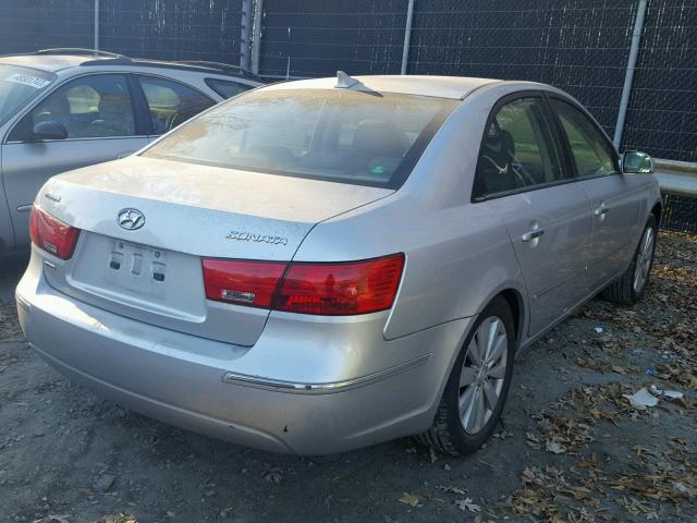 5NPEU46C59H535988 - 2009 HYUNDAI SONATA SE SILVER photo 4