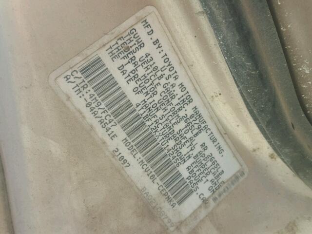 4T1BF12KXTU142456 - 1996 TOYOTA CAMRY LE 银色 照片 10