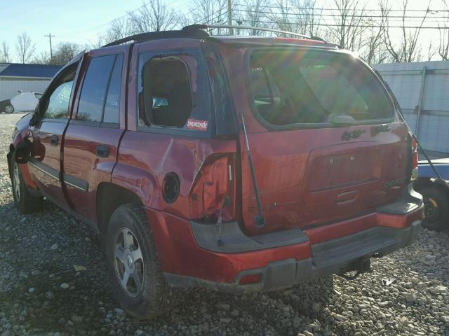 1GNDT13S922216505 - 2002 CHEVROLET TRAILBLAZE RED photo 3