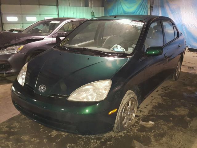 JT2BK18UX20059889 - 2002 TOYOTA PRIUS GREEN photo 2