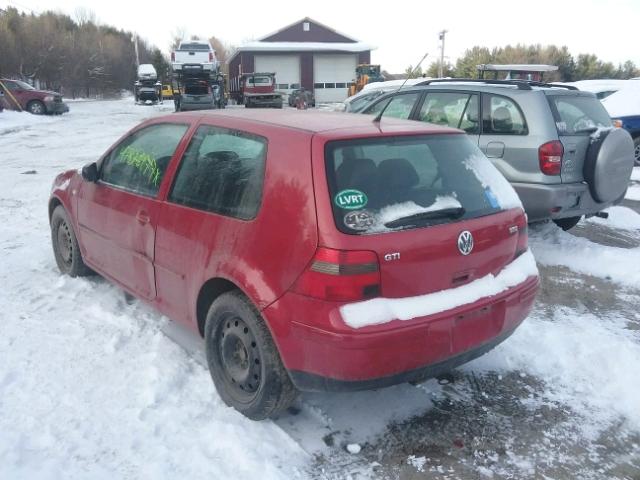 WVWPG21J51W158037 - 2001 VOLKSWAGEN GTI GLX RED photo 3