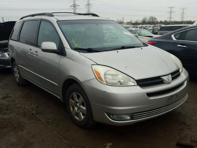 5TDZA22C44S144676 - 2004 TOYOTA SIENNA XLE SILVER photo 1