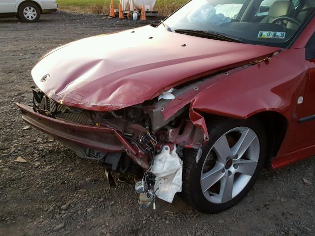 YS3FH41UX61013989 - 2006 SAAB 9-3 AERO RED photo 9