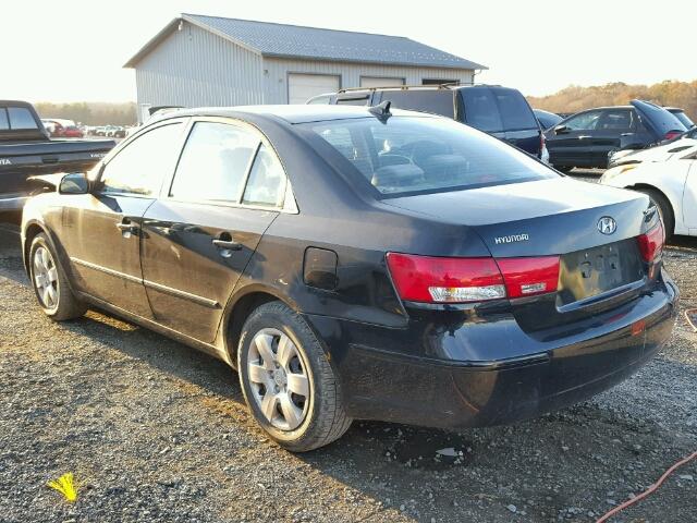 5NPET4AC4AH608024 - 2010 HYUNDAI SONATA GLS BLACK photo 3