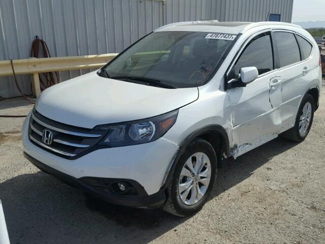 5J6RM3H79EL014073 - 2014 HONDA CR-V EXL WHITE photo 2