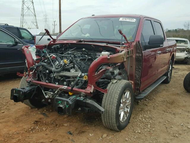 1FTEW1CF4GFA07406 - 2016 FORD F150 SUPER BURGUNDY photo 2