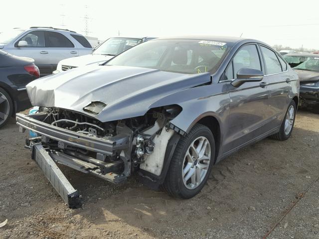 3FA6P0HD2ER327591 - 2014 FORD FUSION SE GRAY photo 2