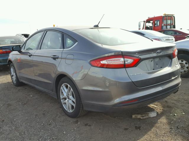 3FA6P0HD2ER327591 - 2014 FORD FUSION SE GRAY photo 3