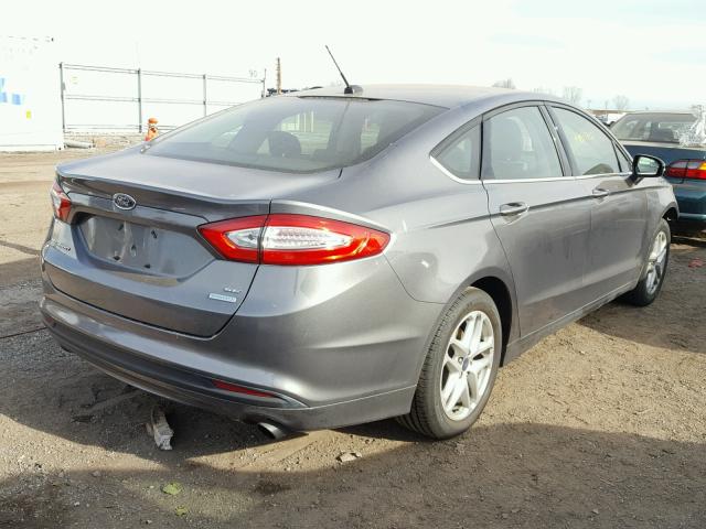 3FA6P0HD2ER327591 - 2014 FORD FUSION SE GRAY photo 4